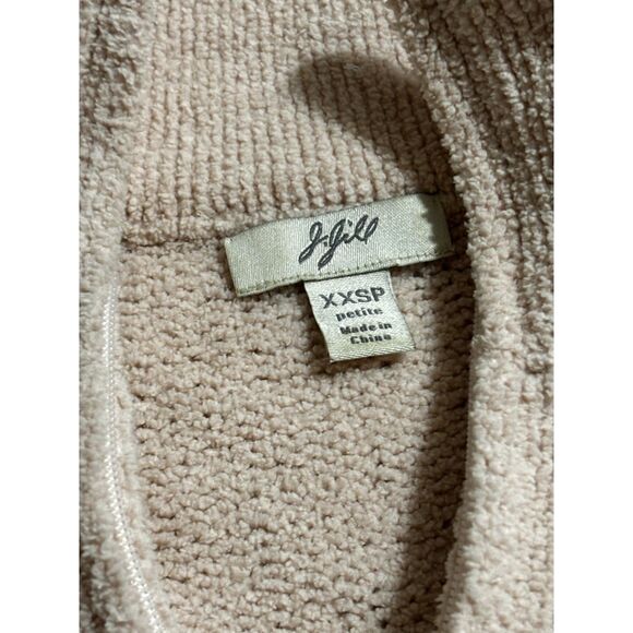 J Jill Blush Zip Knit Jacket XXSP Petite Soft Cozy Neutral Minimalist Layering - Picture 2 of 8